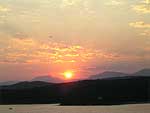 tramonto all'ingresso del porto di Olbia (SS)